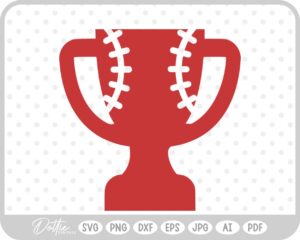 Baseball Stitches Trophy SVG PNG DXF – Cricut Silhouette Cutting File