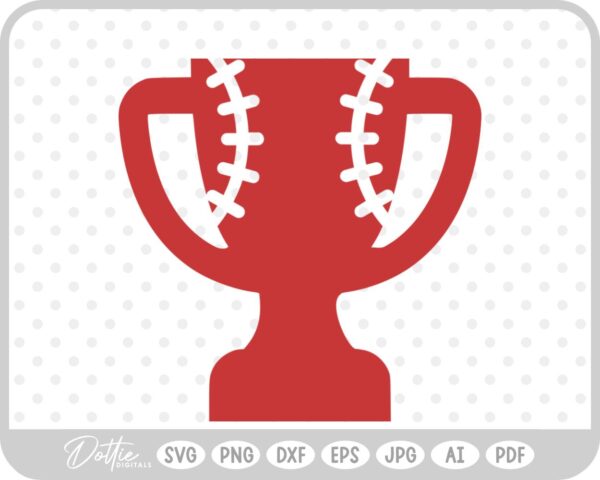 Baseball Stitches Trophy SVG PNG DXF – Cricut Silhouette Cutting File