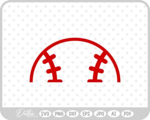 Baseball Half SVG PNG DXF – Cricut Silhouette Cutting File