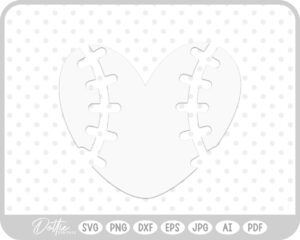 Baseball Heart SVG PNG DXF – Cricut Silhouette Cutting File