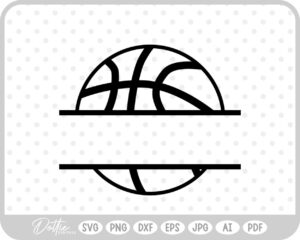 Split Basketball  SVG PNG DXF – Cricut Silhouette Cutting File