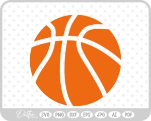 Basketball  SVG PNG DXF – Cricut Silhouette Cutting File
