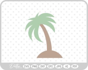 Palm Tree Tropical Plant Summer Vacay Sunset SVG PNG DXF – Cricut Silhouette Cutting File