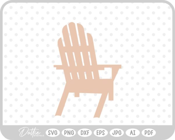 Beach Deck Chair SVG PNG DXF – Cricut Silhouette Cutting File