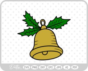 Bells Christmas Wedding Bell Sleigh SVG PNG DXF – Cricut Silhouette Cutting File