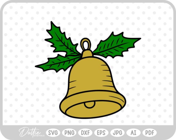 Bells Christmas Wedding Bell Sleigh SVG PNG DXF – Cricut Silhouette Cutting File