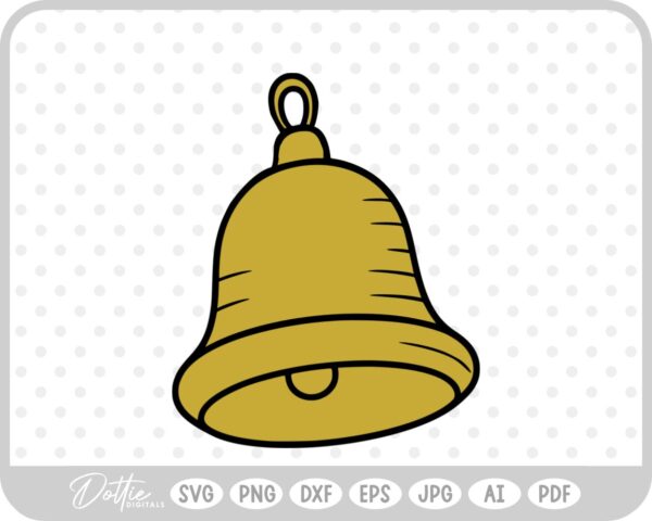 Bells Christmas Wedding Bell Sleigh SVG PNG DXF – Cricut Silhouette Cutting File