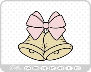 Bells Christmas Wedding Bell SVG PNG DXF – Cricut Silhouette Cutting File