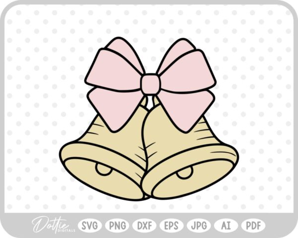 Bells Christmas Wedding Bell SVG PNG DXF – Cricut Silhouette Cutting File