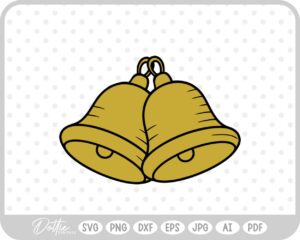 Bells Christmas Wedding Bell SVG PNG DXF – Cricut Silhouette Cutting File