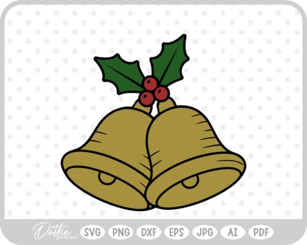 Bells Christmas Wedding Bell SVG PNG DXF – Cricut Silhouette Cutting File