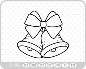 Bells Christmas Wedding Bell Sleigh SVG PNG DXF – Cricut Silhouette Cutting File
