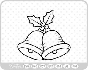 Bells Christmas Wedding Bell Sleigh SVG PNG DXF – Cricut Silhouette Cutting File