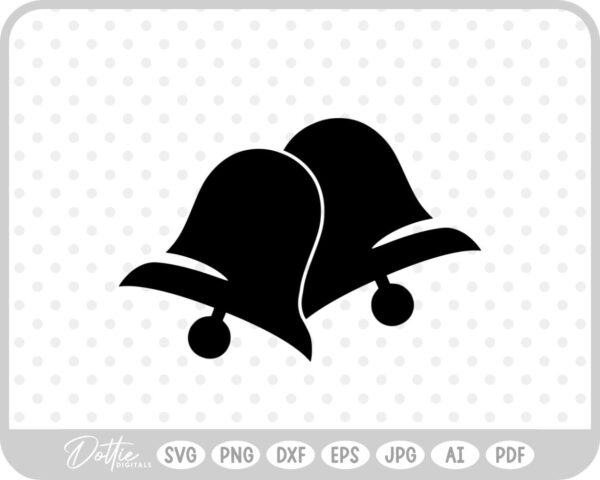 Bells Christmas Wedding Bell Sleigh SVG PNG DXF – Cricut Silhouette Cutting File