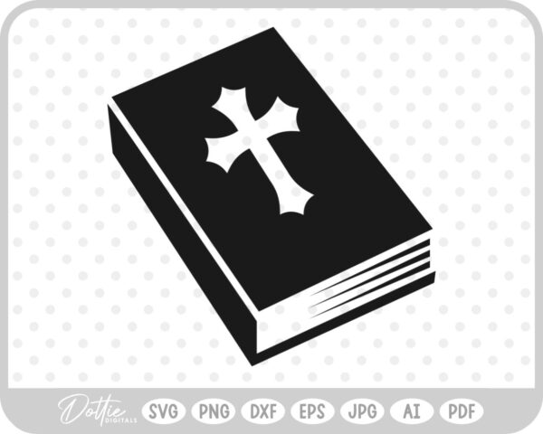 Holy Bible Book Religious Jesus  SVG PNG DXF – Cricut Silhouette Cutting File