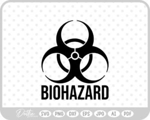 Biohazard Symbol  SVG PNG DXF – Cricut Silhouette Cutting File
