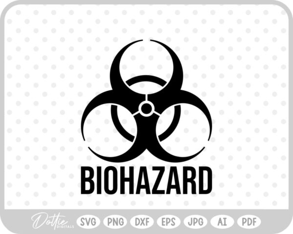 Biohazard Symbol  SVG PNG DXF – Cricut Silhouette Cutting File