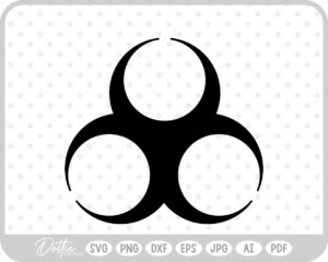Biohazard Symbol  SVG PNG DXF – Cricut Silhouette Cutting File