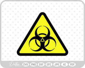 Biohazard Symbol  SVG PNG DXF – Cricut Silhouette Cutting File