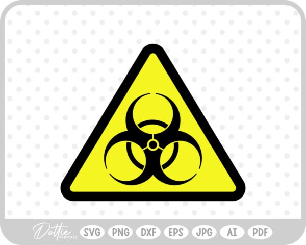 Biohazard Symbol  SVG PNG DXF – Cricut Silhouette Cutting File