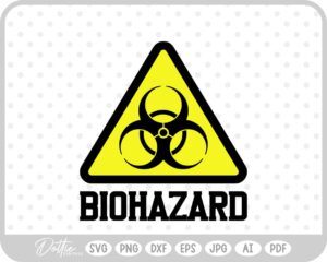 Biohazard Symbol  SVG PNG DXF – Cricut Silhouette Cutting File