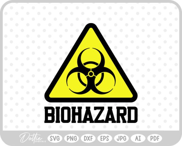 Biohazard Symbol  SVG PNG DXF – Cricut Silhouette Cutting File