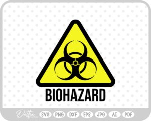 Biohazard Symbol  SVG PNG DXF – Cricut Silhouette Cutting File