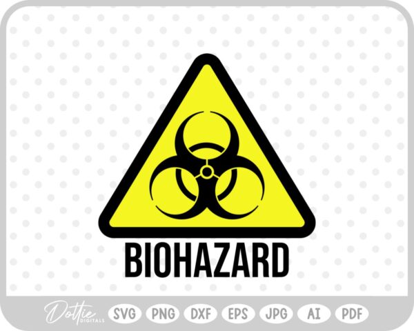 Biohazard Symbol  SVG PNG DXF – Cricut Silhouette Cutting File