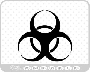 Biohazard Symbol  SVG PNG DXF – Cricut Silhouette Cutting File