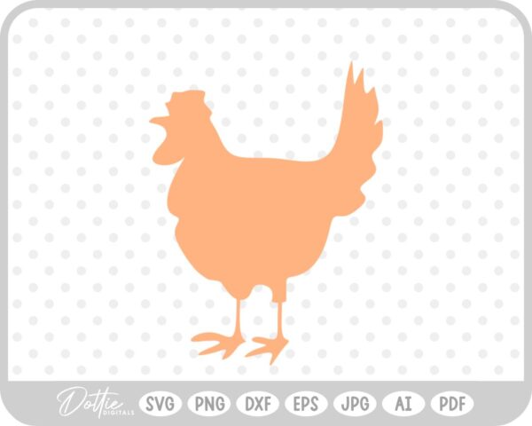 Chicken SVG PNG DXF – Cricut Silhouette Cutting File
