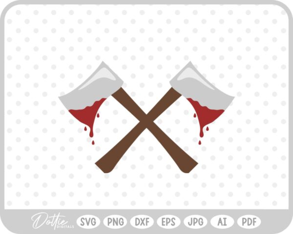 Axe Axes Halloween Blood SVG PNG DXF – Cricut Silhouette Cutting File