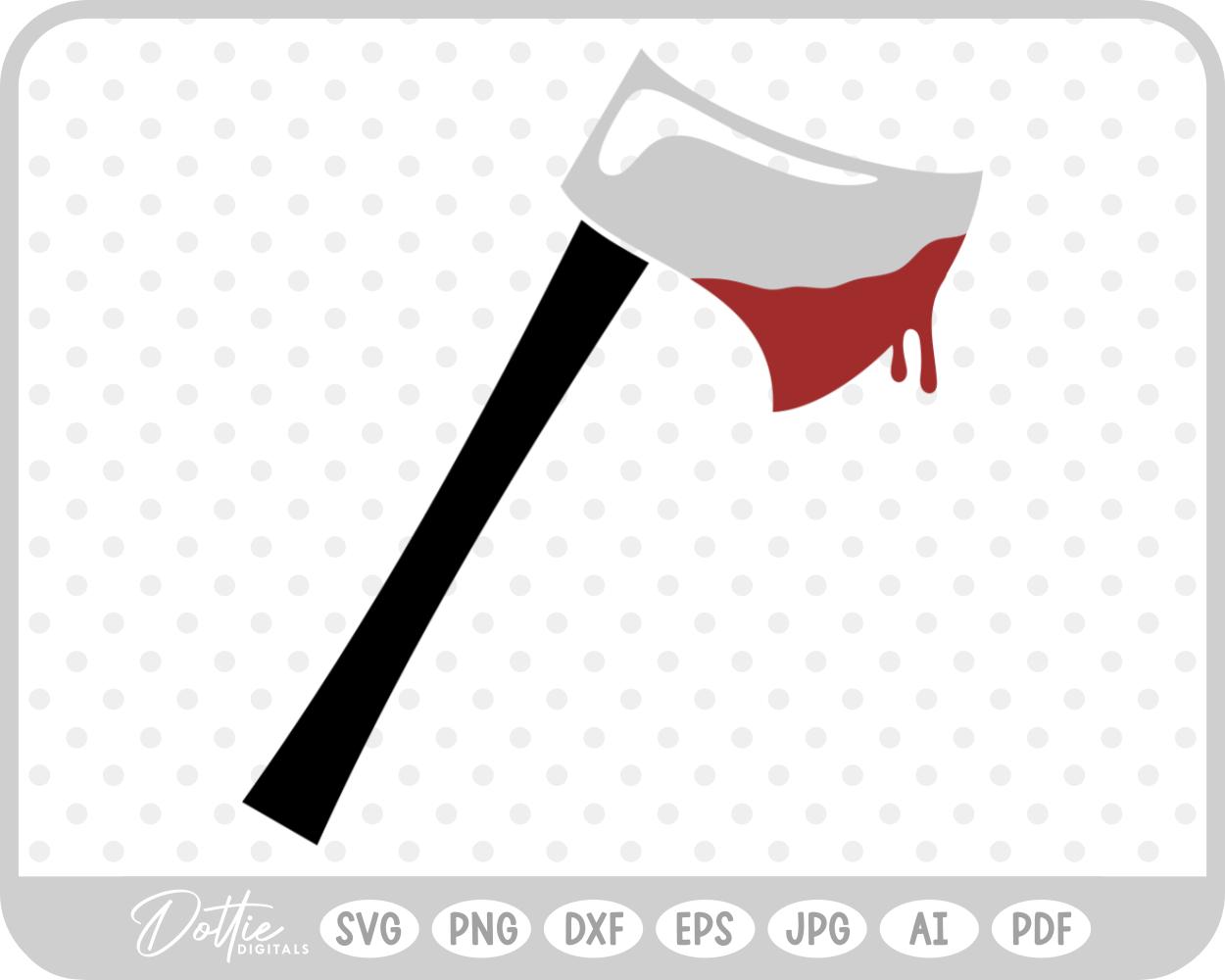 Axe Axes Halloween Blood SVG PNG DXF – Cricut Silhouette Cutting File
