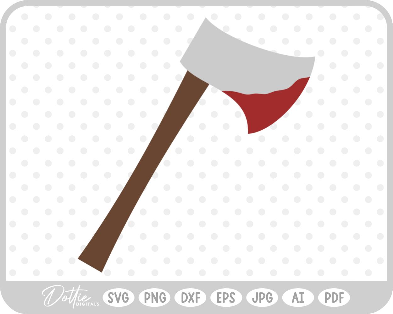 Axe Axes Halloween Blood SVG PNG DXF – Cricut Silhouette Cutting File