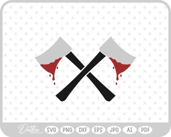 Axe Axes Halloween Blood SVG PNG DXF – Cricut Silhouette Cutting File