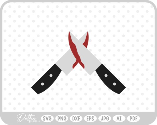 Knife Knives Halloween Blood SVG PNG DXF – Cricut Silhouette Cutting File