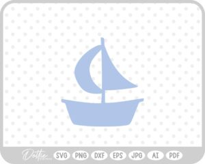 Sailing Boat SVG PNG DXF – Cricut Silhouette Cutting File
