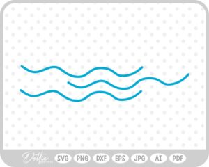 Wavy Lines  SVG PNG DXF – Cricut Silhouette Cutting File