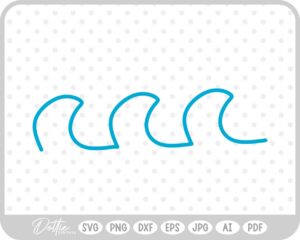 Ocean Waves Doodle SVG PNG DXF – Cricut Silhouette Cutting File