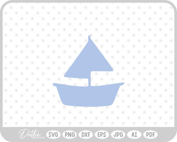 Sailboat SVG PNG DXF – Cricut Silhouette Cutting File