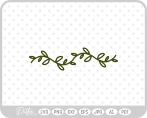 Hand Drawn Botanical Doodle SVG PNG DXF – Cricut Silhouette Cutting File
