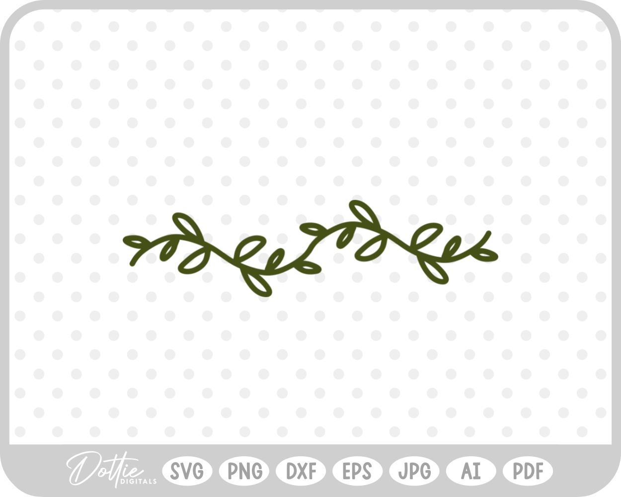 Hand Drawn Botanical Doodle SVG PNG DXF – Cricut Silhouette Cutting File