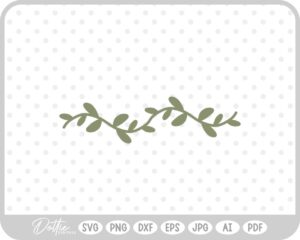 Doodle Hand Drawn Vine Leaf  SVG PNG DXF – Cricut Silhouette Cutting File