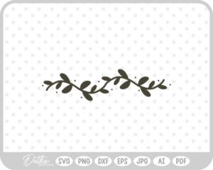 Decorative Botanical Vine SVG PNG DXF – Cricut Silhouette Cutting File