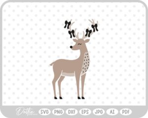 Reindeer Christmas Sleigh Santa Festive SVG PNG DXF – Cricut Silhouette Cutting File