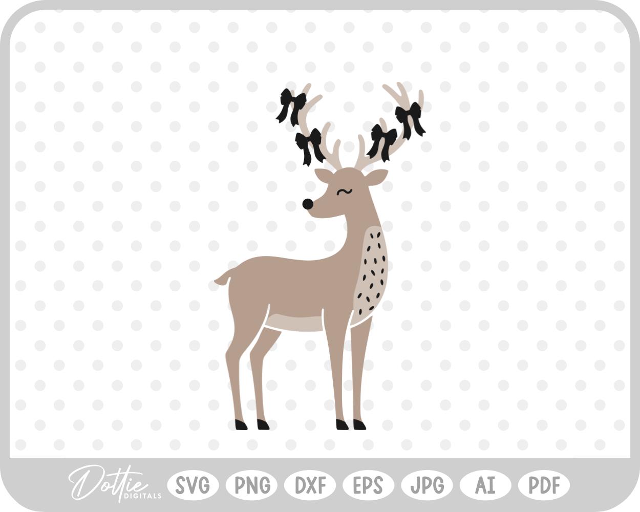 Reindeer Christmas Sleigh Santa Festive SVG PNG DXF – Cricut Silhouette Cutting File