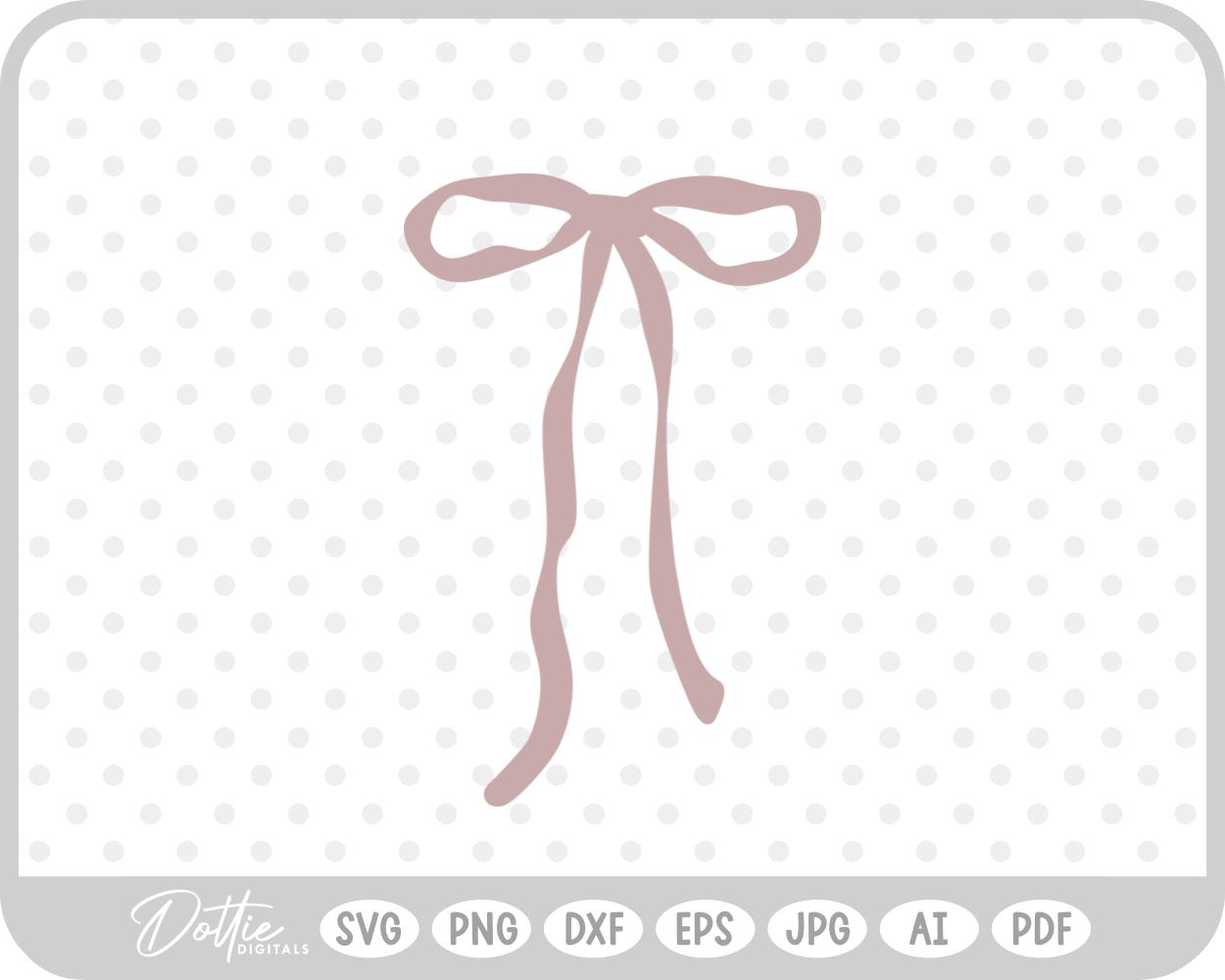 Ribbon Bow Hand Drawn Doodle SVG PNG DXF – Cricut Silhouette Cutting File