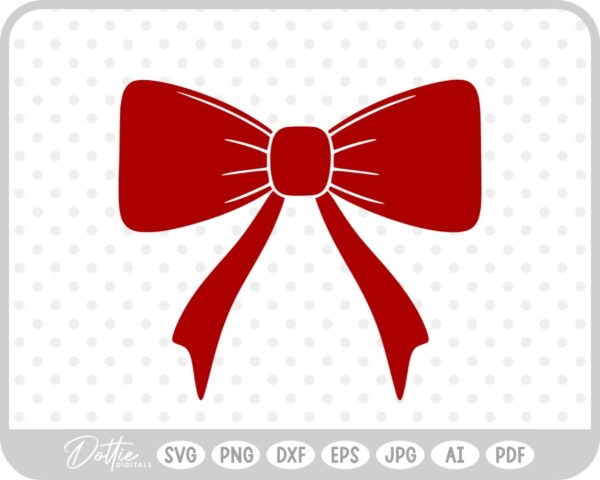 Ribbon Bow Tied Knot SVG PNG DXF – Cricut Silhouette Cutting File