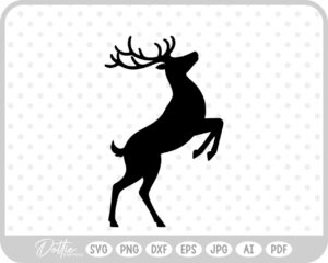 Reindeer Christmas Sleigh Santa Festive SVG PNG DXF – Cricut Silhouette Cutting File