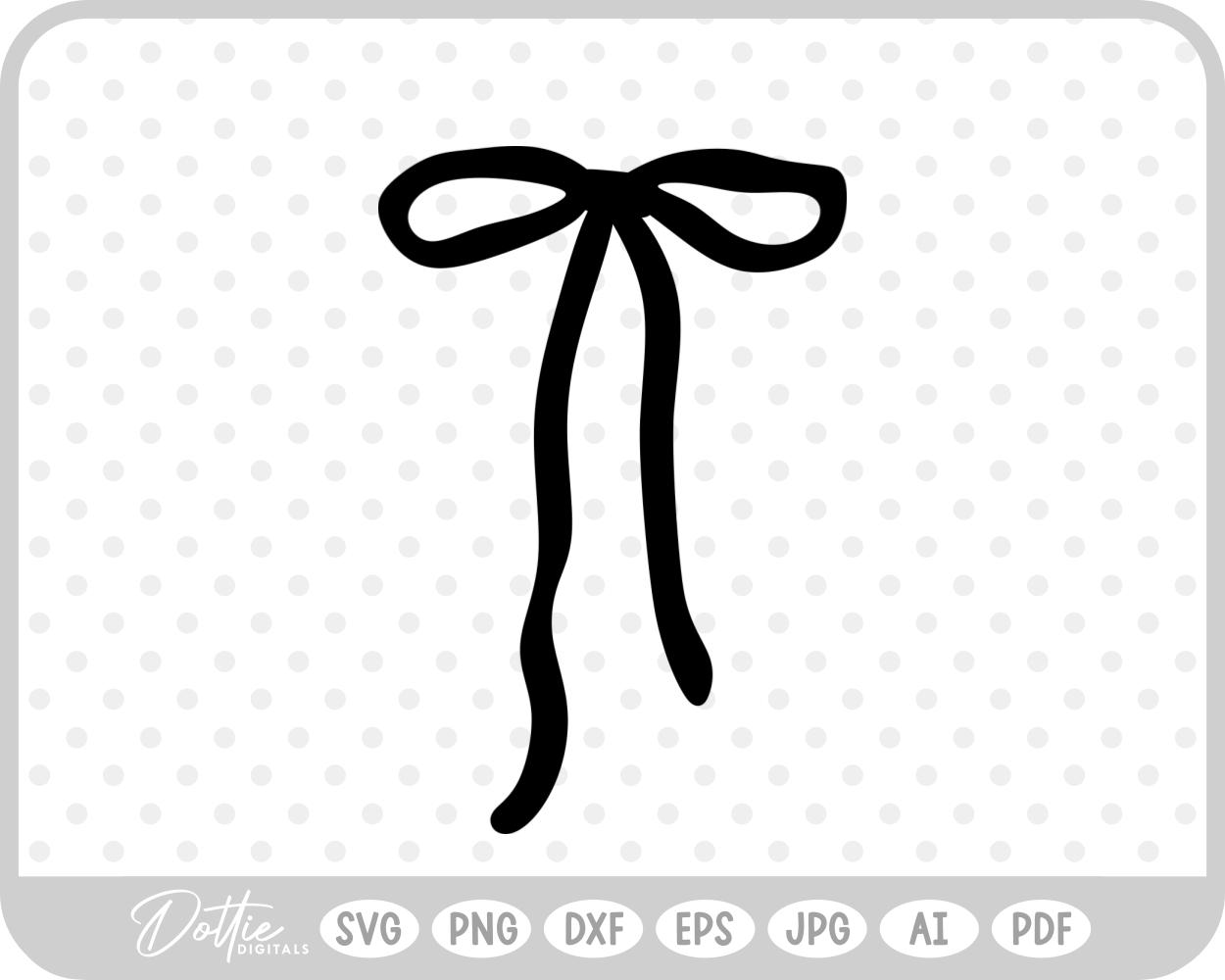 Ribbon Bow Hand Drawn Doodle SVG PNG DXF – Cricut Silhouette Cutting File