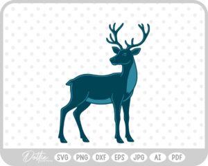 Reindeer Christmas Sleigh Santa Festive SVG PNG DXF – Cricut Silhouette Cutting File